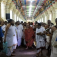 Sri Mahasannidhanam returning after the Sharada Chandramoulishwara Puja