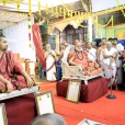 Sri Mahasannidhanam giving a Anugraha Bhashanam