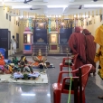 Jagadgurus observing the preparations for the Kumbhabhishekam ceremonies