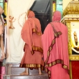 Jagadgurus entering the shrine of Goddess Sharada to begin the ceremonies