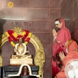 Sri Mahasannidhanam performing the Prathishta Kumbhabhisheka of Sri Adi Shankaracharya