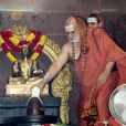 Sri Mahasannidhanam performing the Prathishta Kumbhabhisheka of Sri Adi Shankaracharya