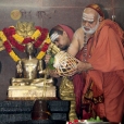 Sri Mahasannidhanam performing the Prathishta Kumbhabhisheka of Sri Adi Shankaracharya