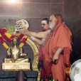Sri Mahasannidhanam performing the Prathishta Kumbhabhisheka of Sri Adi Shankaracharya