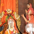 Sri Mahasannidhanam performing the Prathishta Kumbhabhisheka of Sri Adi Shankaracharya