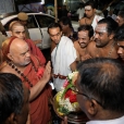 The Jagadgurus being received at the Vishwanatha Swamy temple