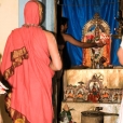 Sri Sannidhanam having Darshan at the Rajarajeshwari temple in the premises of the Sivagangai Samsthanam