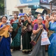 The Jagadgurus arrived at the famous temple town of Srirangam to a rapturous welcome by devotees