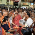 The Jagadgurus were received with Poornakumbha Swagata at the entrance of Sri Shankara Gurukalam - Acharya Vidya Peetham in the Sringeri Shankara Math complex