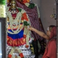 Sri Sannidhanam offering a special Puja to Goddess Sharadamba in the Sringeri Shankara Math at Srirangam