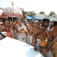 The Jagadgurus at the famous temple of Tirunavanaikaval