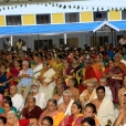 Sri Sannidhanam gracing a program organised by the Tiruchi devotees participating in the Adi Shankaracharya Ashtottara Shata Nama Paryana Yajna