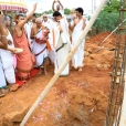 Sri Sannidhanam gracing the Kartaveeryaarjuna temple construction site