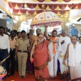 Jagadgurus arrive for the public function in Tenkasi