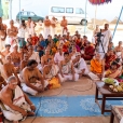 Sri Sannidhanam giving a Anugraha Bhashanam in Ravanasamudram