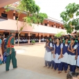 Sri Sannidhanam gracing the Chatram Bharati Girls & Boys High Schools