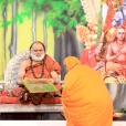 After Veda Ghosha and prayer, Swami Omkarananda read out and submitted the Swagata Patrika in Sanskrit