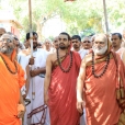 The Ubhaya Jagadgurus then graced the Bharati Tirtha Vidyarthi VilasaH building, built around the 22 year-old banyan tree that had been planted by Sri Mahasannidhanam during His Vijaya Yatra in 1995