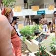 The Ubhaya Jagadgurus then graced the Bharati Tirtha Vidyarthi VilasaH building, built around the 22 year-old banyan tree that had been planted by Sri Mahasannidhanam during His Vijaya Yatra in 1995
