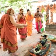 On April 17, 2017, the Jagadgurus graced the Nandi Prathishta for the Kashi Vishwanatha Shivalinga