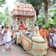 At 4:30 pm in the evening, Sri Sannidhanam was taken in a grand procession around the Theni Ashram