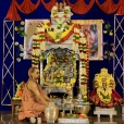 Sri Sannidhanam performing the nightly Chandramoulishwara Puja in Thenkarai