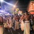 Jagadgurus led in procession to the Krishna Vilas Palace complex