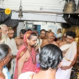 Sri Sannidhanam gracing the Karamana Agrahara and having Darshan at the Gomati Amba Sameta Satyavageeshwara Swamy temple