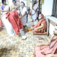 Jagadgurus giving Darshan to the members of the Royal Family of Kerala