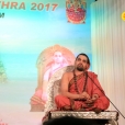 Jagadgurus gracing a Guru Vandana Program organised at the Pattom Thanupillai Memorial Priyadarshini Hall in East Fort