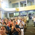 Jagadgurus gracing a Guru Vandana Program organised at the Pattom Thanupillai Memorial Priyadarshini Hall in East Fort