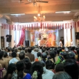 Sri Mahasannidhanam performing the nightly Sharada Chandramoulishwara Puja