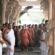 Jagadgurus at the Somanatha Swamy Temple in the town of Athur