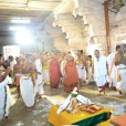 Jagadgurus at the Somanatha Swamy Temple in the town of Athur