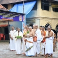 Welcoming Sri Sannidhanam to the famous temple of Sri Vadakkunnathan (Vrishachaleshwara)