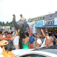 Jagadgurus being with Poornakumbha by devotees led by authorities of the famous temple of Lord Subrahmanya at Tiruchendur