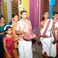 Sri Sannidhanam being taken in a grand procession from Sringeri Shankara Math to Krishna Mahal, Dwadashi Math