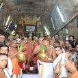 Jagadgurus arrive to perform special worship at the Sri Subrahmanya Swamy Temple