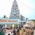 Sri Sannidhanam being led in a procession to the Sringeri Shankara Math in Thyagaraja Nagar