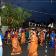 Sri Sannidhanam being led in a procession to the Sringeri Shankara Math in Thyagaraja Nagar