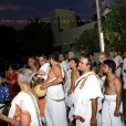 Sri Sannidhanam being led in a procession to the Sringeri Shankara Math in Thyagaraja Nagar