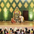 Sri Mahasannidhanam performing the nightly Sharada Chandramoulishwara Puja