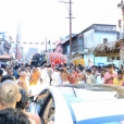 Sri Sannidhanam being led in a procession to the entrance of the massive Nellaiappar temple