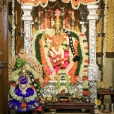 Sri Mahasannidhanam and Sri Sannidhanam were first received with Poornakumbha Swagata at the entrance of the Goddess Sharadamba temple of the Sringeri Shankara Math in Tiruppur